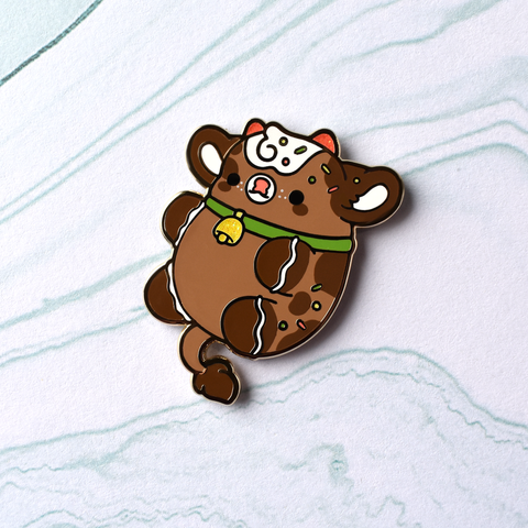 Gumdrop the Gingerbread Cow Nugget Enamel Pin