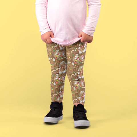Gingerbread Nuggets Kids Leggings