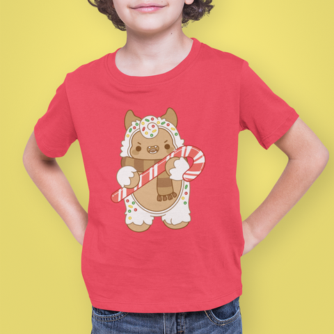 Gingerbread Yeti Kids TShirt