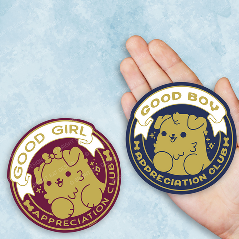 Good Boy / Girl Appreciation Club Dog Vinyl Sticker