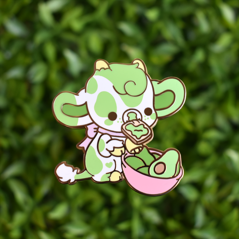 Guacamole the Avocado Cow Enamel Pin