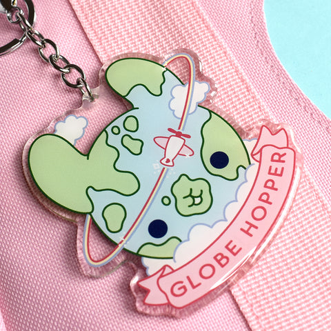 Globe Hopper Charm Keychain