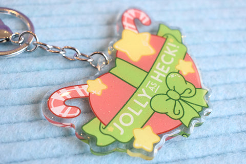 Jolly As Heck Acrylic Charm Keychain / Ornament