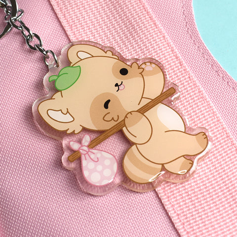 Maple's Tanuki Adventure Charm Keychain