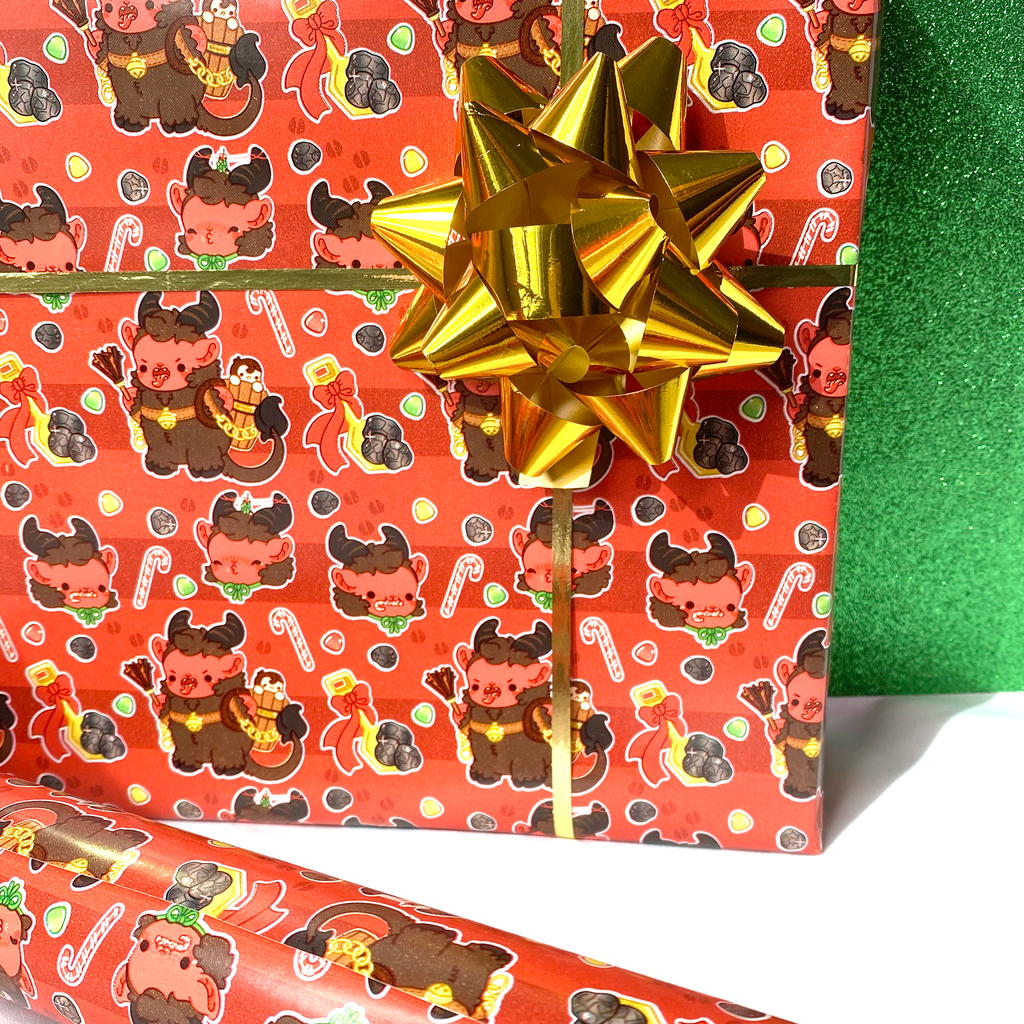 Gingerbread Wrapping Paper – Bright Bat Design