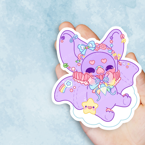 Kei Bright Bat Vinyl Sticker - Limited Edition Lazy._.Space Collab