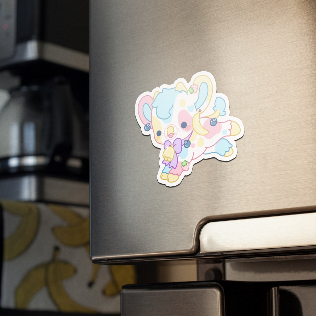 Smoothie the Rainbow Cow Magnet