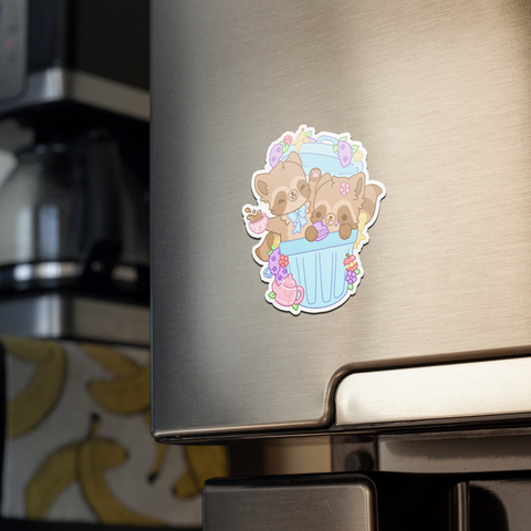 Trash Can Tea Party Magnet