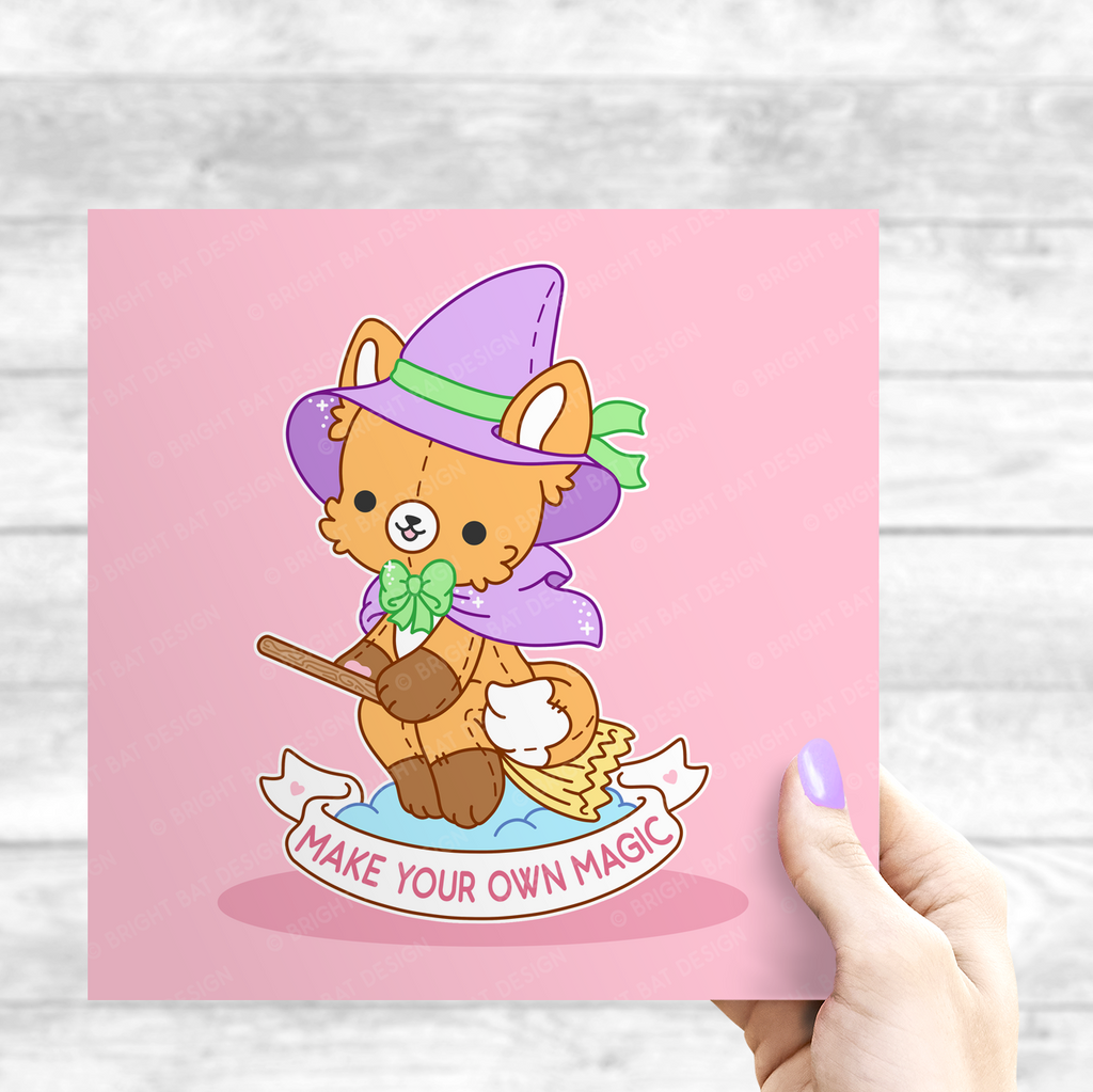 Make Your Own Magic Fox Witch Print