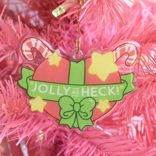 Jolly As Heck Acrylic Charm Keychain / Ornament