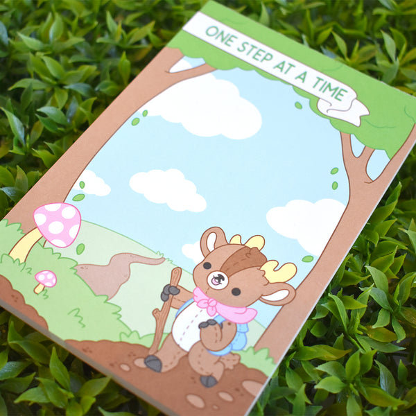 One Step At A Time Deer Notepad
