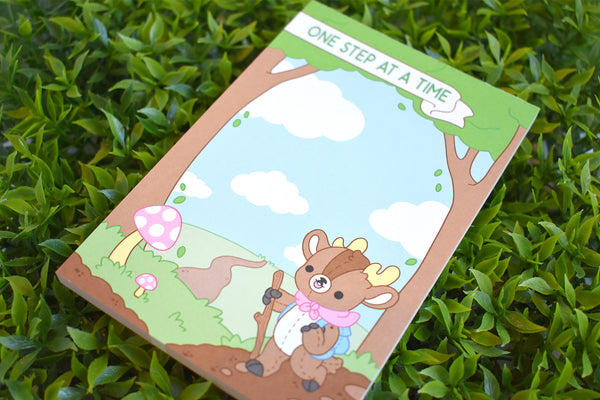 One Step At A Time Deer Notepad