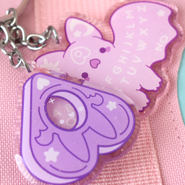 Ouija Bat (Pastel) Charm Keychain