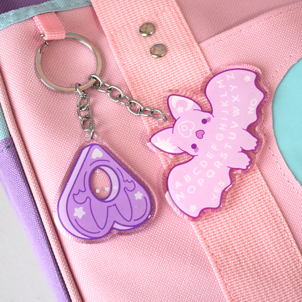 Ouija Bat (Pastel) Charm Keychain