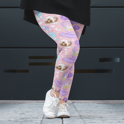 Pastel Paranormal Nuggets Plus Size Leggings