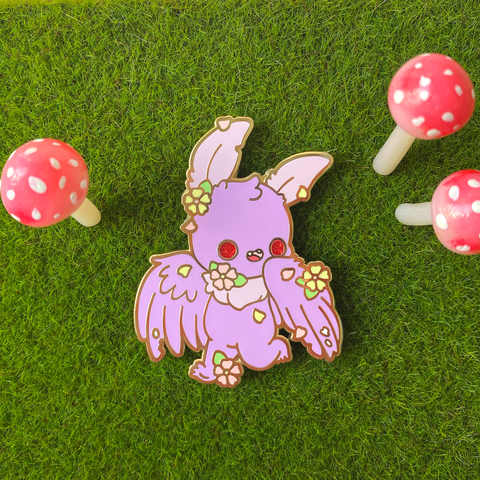 Flower Mothman Enamel Pin