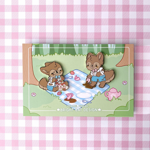 Tea Party Werewolves Enamel Pin Set