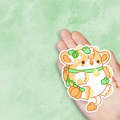 Latte the Pumpkin Cow Nugget Vinyl Sticker