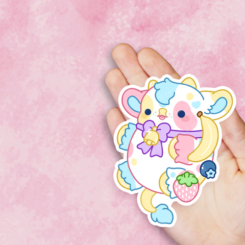 Smoothie Rainbow Cow Nugget Vinyl Sticker