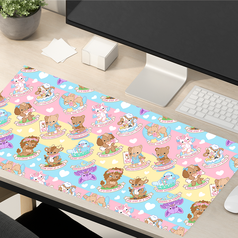 Self Care Plushie Pals Large Desk Mat