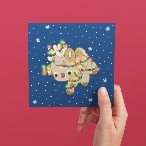 Tangled Reindeer Holiday Card