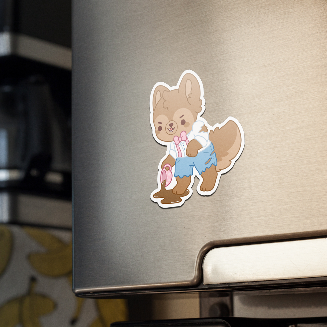 Tea Werewolf Magnet – Bright Bat Design