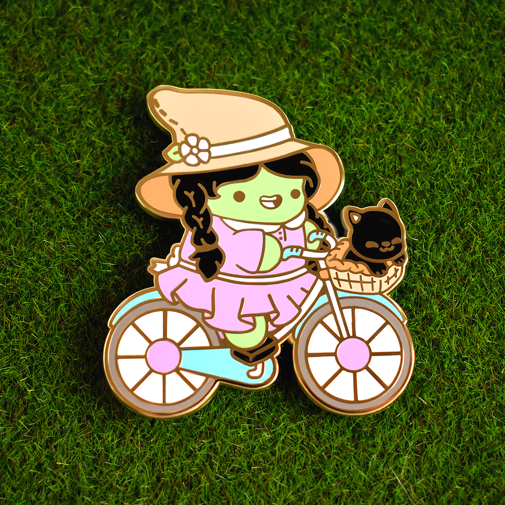 Biking Witch Enamel Pin