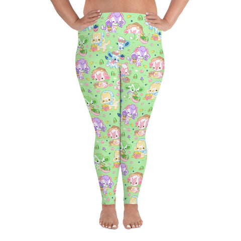 Garden Cows Plus Size Leggings