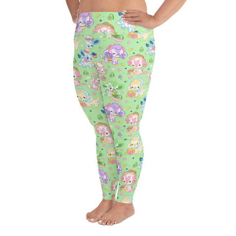 Garden Cows Plus Size Leggings