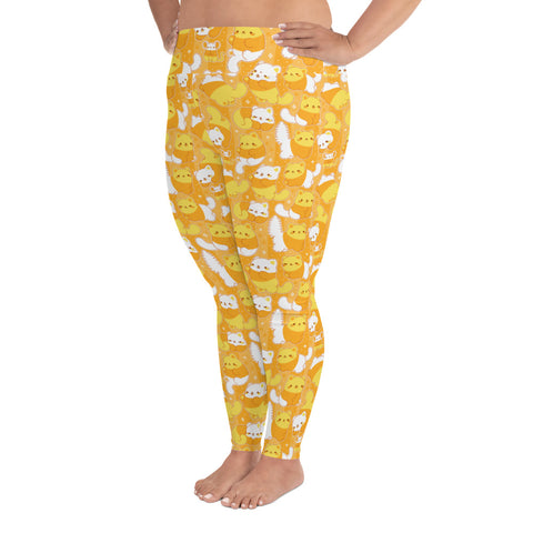 Candy Corn Cats Plus Size Leggings