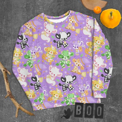 Halloween Cows All-Over Sweatshirt