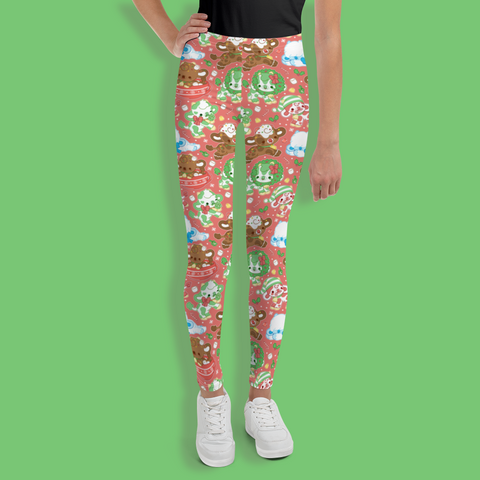 Winter Cows Youth Leggings