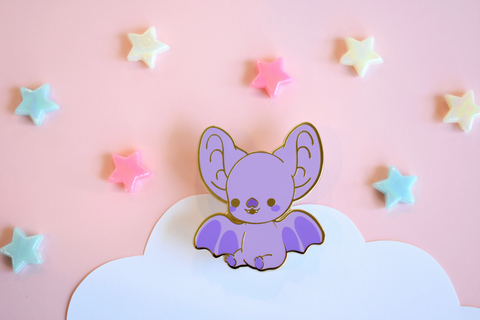 Bright Bat Mascot Enamel Pin