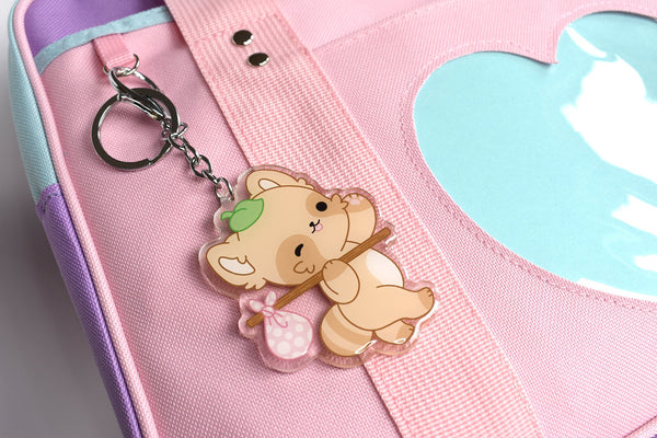Maple's Tanuki Adventure Charm Keychain