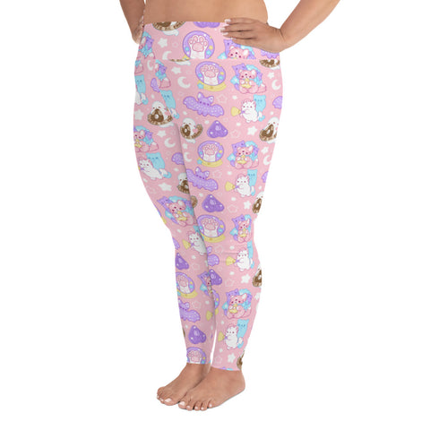 Pastel Paranormal Nuggets Plus Size Leggings