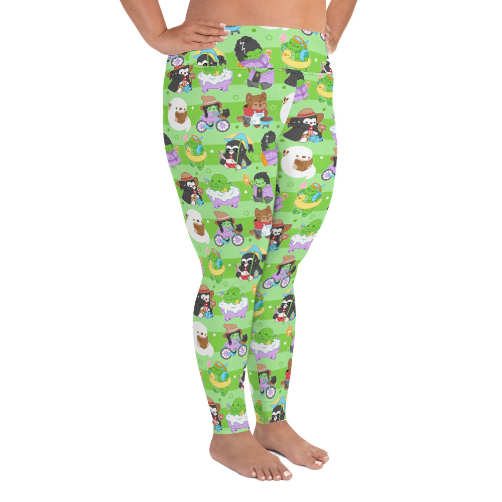 Vacation Monsters Plus Size Leggings