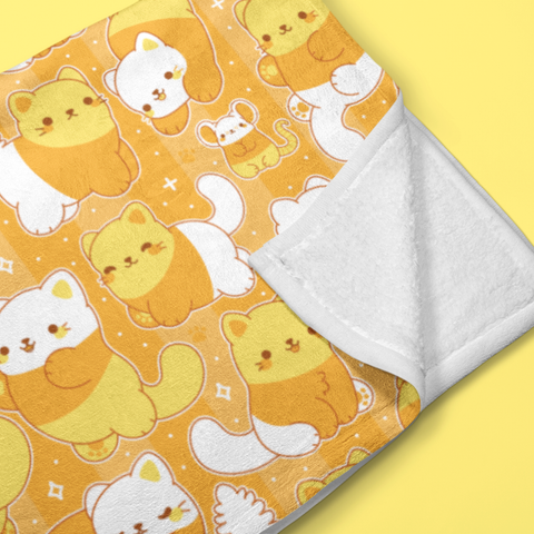 Candy Corn Cats Throw Blanket