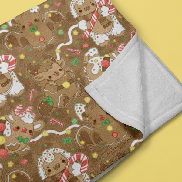 Gingerbread Nuggets Throw Blanket