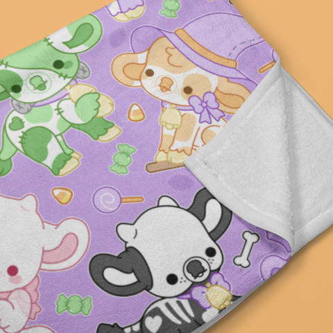 Halloween Cows Throw Blanket