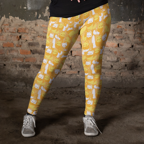 Candy Corn Cats Plus Size Leggings