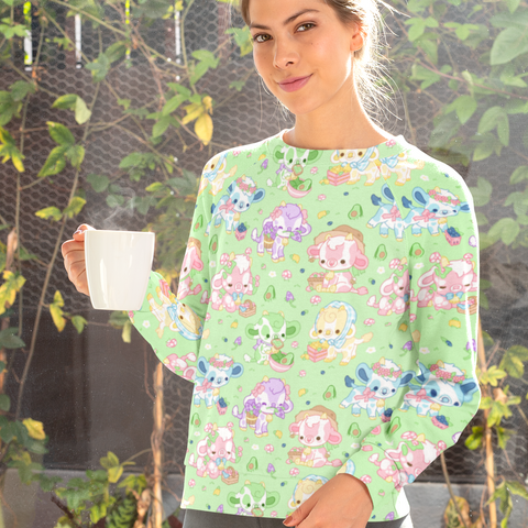 Garden Cows All-Over Sweatshirt