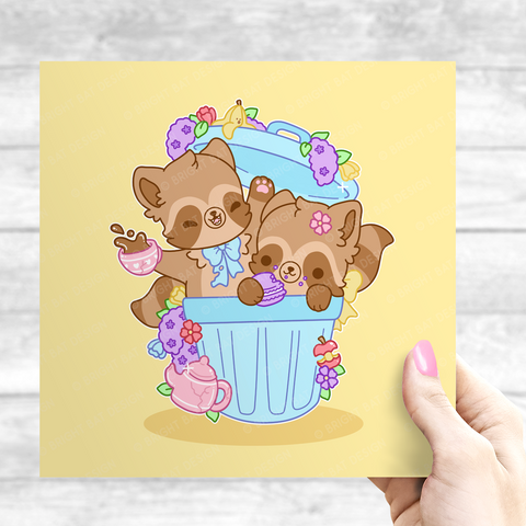 Trash Can Tea Party Print